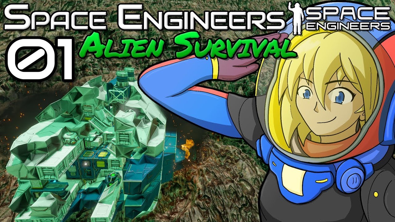 The crash landing | Alien Survival | Space Engineers Gameplay | 01 ...