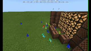 Parrot dancing to yodelling kid remix in minecraft