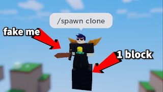 They TRAPPED me on ONE BLOCK, but I had COHOST (Roblox Bedwars)