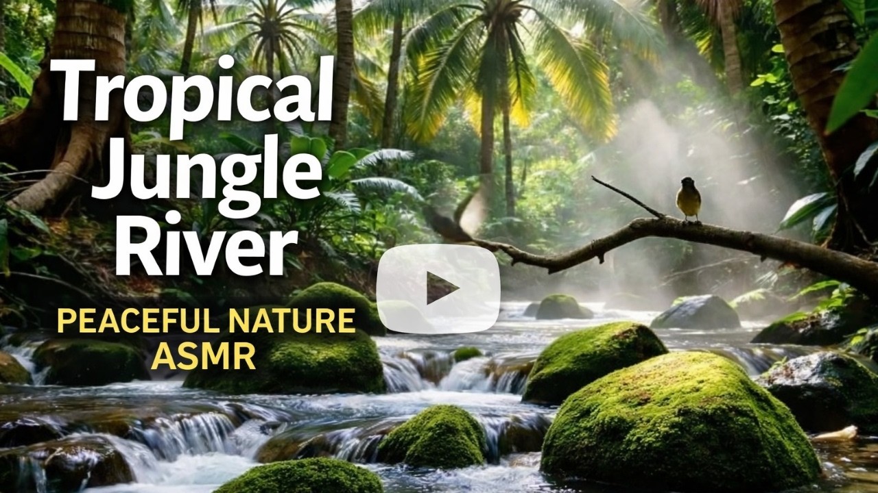 Tropical Jungle River Sounds | Peaceful Nature Ambience for Sleep, Relaxation & Focus