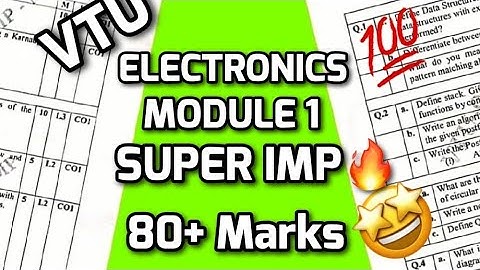 INTRODUCTION TO ELECTRONICS AND COMMUNICATION MODULE 1 SUPER IMPORTANT💯🤩|BESCK104C PASSING PACK #vtu