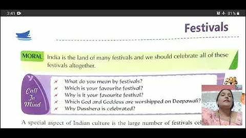 Festivals, Moral Value, Class 6, Lesson 12,  By Ms. Seema Sharma