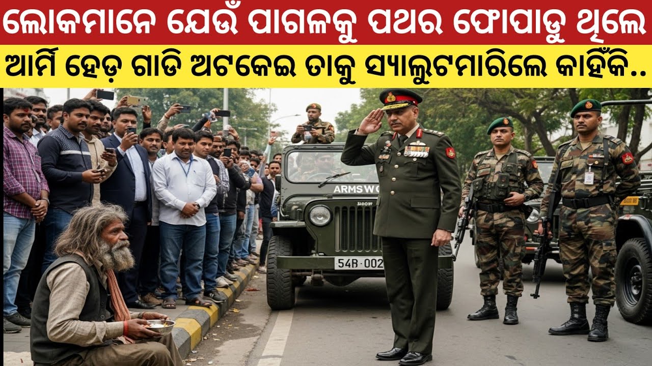 ଲୋକମାନେ ପାଗଳ କହି ପଥର ଫୋପାଡୁ ଥିଲେ ହେଲେ ଆର୍ମି ହେଡ଼ ଗାଡି ଅଟକାଇ ସ୍ୟାଲୁଟ୍ ମାରିଲେ କାହିଁକି..?Suspense Story