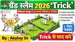 Current Affairs 2026 : Grand Slams Trick | Winners List of Grand Slams 2026 | Sports | By Akshay Sir screenshot 3