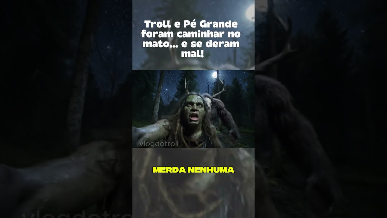 Troll e Pé Grande foram caminhar no mato… e se deram mal!😂 #engraçado