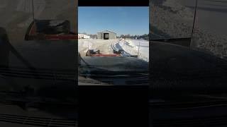 Duramax Dually Snowplowing Cab View