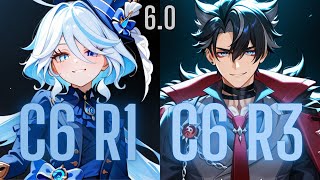 C6 Furina & C6 Wriothesley L 6.0 Spiral Abyss Resimi