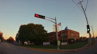 4K Dash Cam - Union Grove Wisconsin - Quiet Side Streets At Sunset On A Fall Evening In October 2024