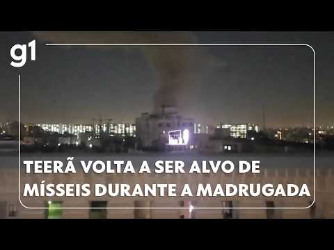 Teerã volta a ser alvo de mísseis na madrugada desta terça (3)