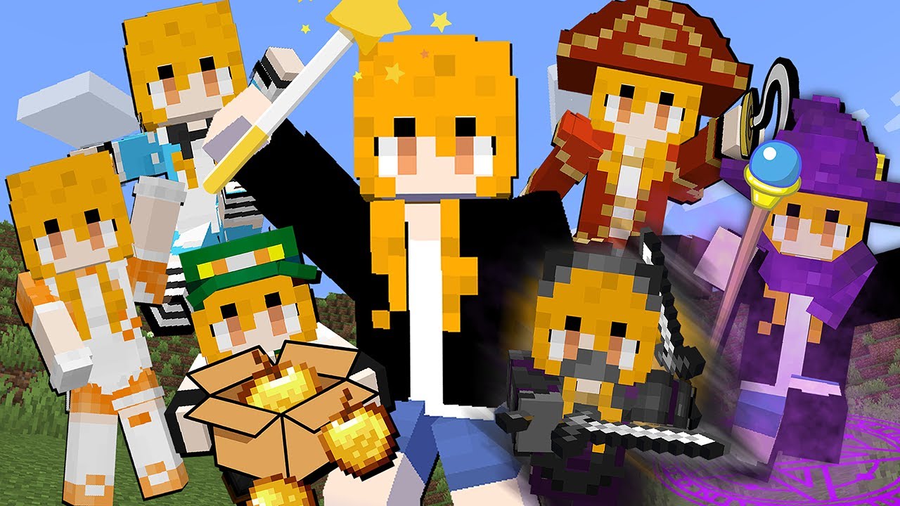 いろんな職業に就いた『ちびキャラ』が助けてくれるマインクラフト