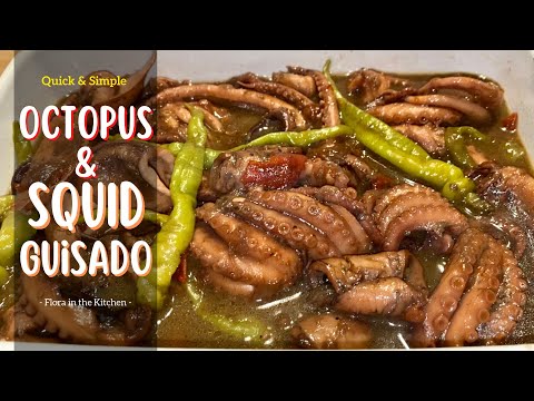 How to cook Octopus and Squid Guisado. The best mixed octopus & squid  easy recipe. Best recommended