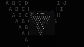 Reverse Alphabet Triangle Pattern in C | Print ABC Pattern Using Nested Loops |C Programming #Shorts Update