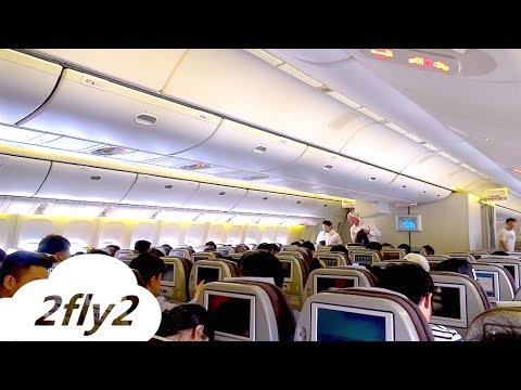 KOREAN AIR BOEING 777-300 BEIJING - SEOUL ECONOMY CLASS HD
