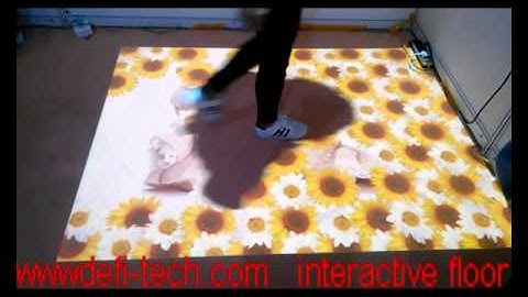interactive floor flower effect