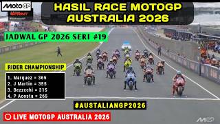 Hasil MotoGP hari ini | Hasil Race motogp Australia 2026 - Klasemen MotoGP Australia 2026 Terbaru 