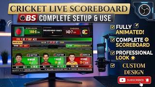 🏏 OBS Cricket Scoreboard Software For Live Streaming | OBS Complete Setup & Use screenshot 5