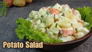 POTATO SALAD with HAM and EGG  FILIPINO STYLE | EASY POTATO SALAD RECIPE