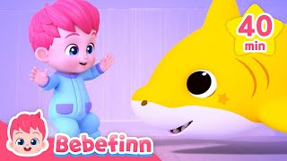 Five Little Baby Sharks #sharkmonth  |  more Songs for Kids | Bebefinn Nursery Rhymes