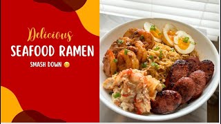 Smashing Cajun Garlic Seafood Ramen Noodles!! by Smash with Ash 176 views 3 weeks ago 6 minutes, 32 seconds