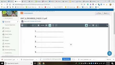 UNIT 8 Progress Check