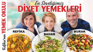 Bizi Zayıflatan Yemekleri Yaptık! | En Sevdiğimiz 3 Diyet Tarifi | Salata, Fırında Sebze, Mercimek