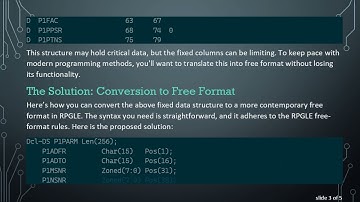 Converting a Data Structure from Fixed to Free Format in RPGLE