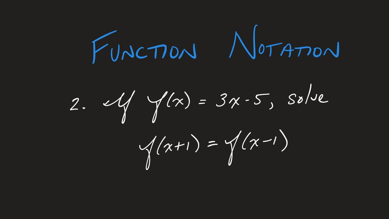 16 Function Notation 2 - YouTube