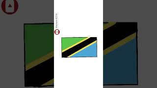 رسم علم تنزانيا |Drawing Flag of Tanzania