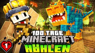 Ich überlebe 100 Tage Minecraft in einer Dinosaurier Höhle (Teil 1)