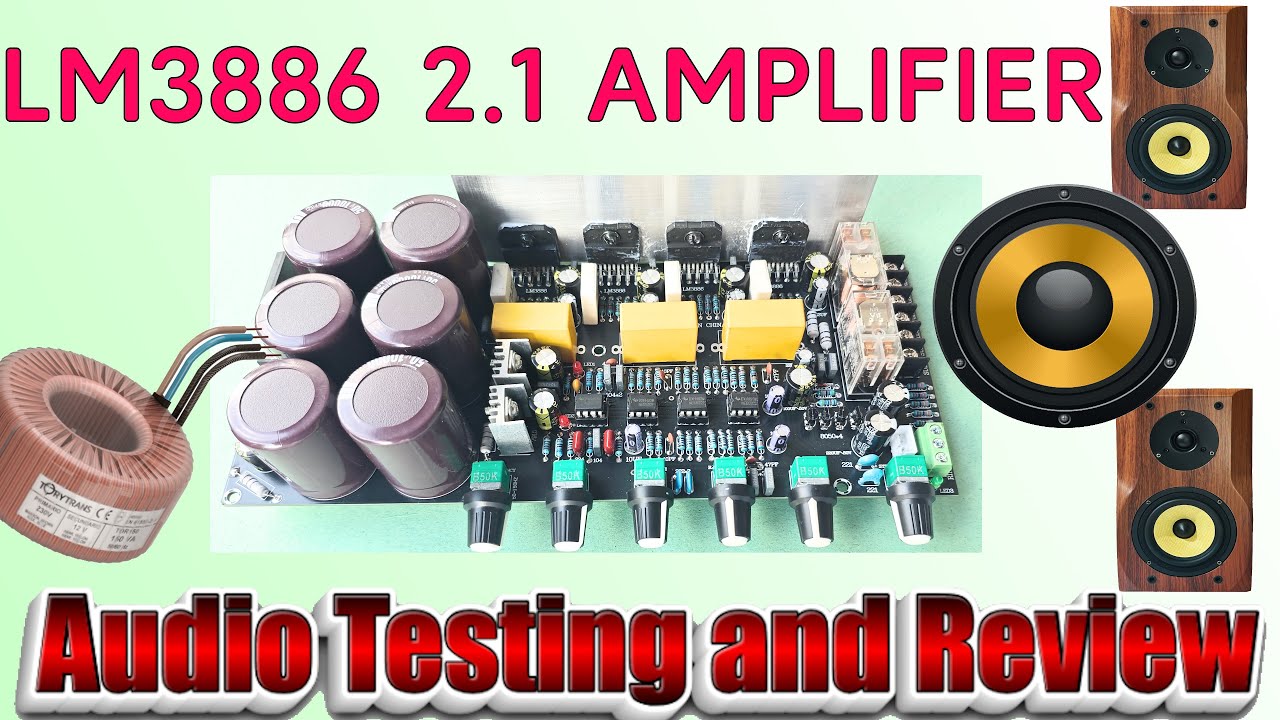 LM3886 2.1 Subwoofer Power Amplifier  Hifi With Speaker Protection Circuit, हाई क्वालिटी हाई फाई