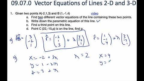 IB MAI HL  - 09.07.1 Vector Equations of Lines