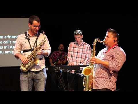 Ryan Saranich & Ozzy Q playing saxophone