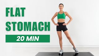 20 Min FLAT STOMACH Workout 🔥 At Home (No Jumping, No Squats, No Lunges)