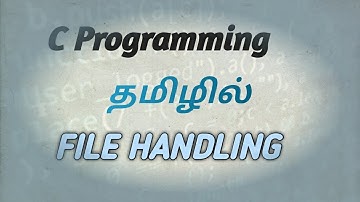 File handling concept using c in tamil #happycoding #cprogramming #filehandling #tamil #programming