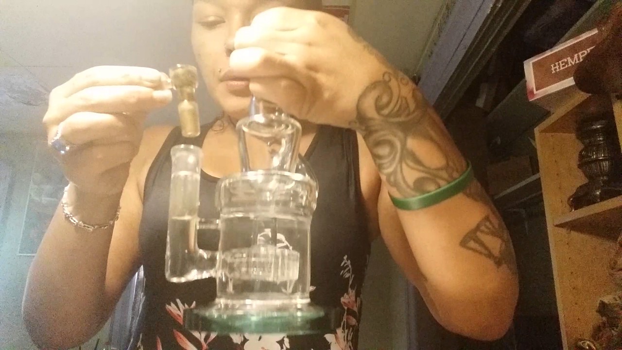 Chandelier glass recycler water Tornado  bong demo