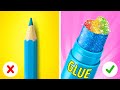 FANTASTIC SCHOOL HACKS FOR CREATIVE STUDENTS || Bright Ideas and Art Tricks by 123 GO! Series