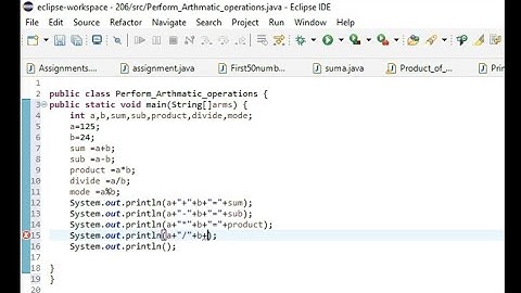 Arithmetic Operations || Program || Java || Hindi/Urdu || Parwaz Pro