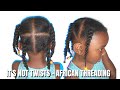African Threading hairstyle for Kids|Quick Protective Stlye| Stretching Natural 4c Hair without Heat