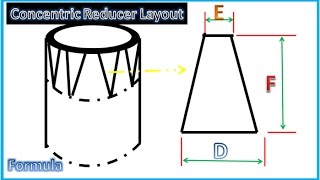 How To Compute Concentric Reducer Template Layout Formula  PipingWeldingNDT