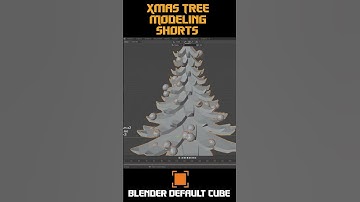 christmas tree modeling with blender default cube #shorts