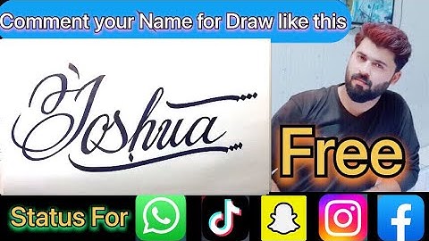 Joshua Name Signature Calligraphy Status | How to Cursive write with cut Marker #joshua @joshua
