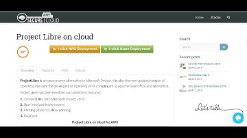 1  Click Ready Secured ProjectLibre on Windows 2016 Deploy on Azure , AWS and Google Cloud Platform.