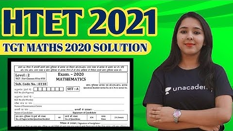 HTET TGT MATHS 2020 SOLUTION PART-1 ||HTET PREVIOUS YEAR PAPER SOLUTION || #htetexam2021 #htettgt