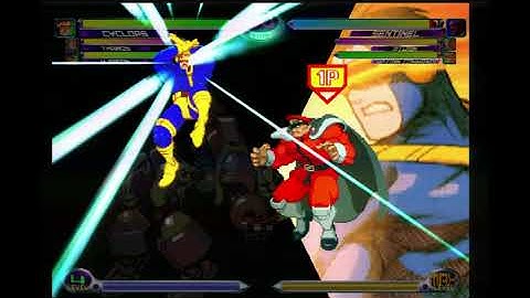 Sega Dreamcast MVC2 Cyclops; S.O.B. combo