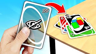 CHEATING In UNO With A HIDDEN CARD!