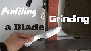 Profiling and Grinding the Bevel on a Knife Blade