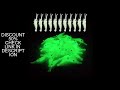 50Pcs Luminous Shrimp Fishing Bait Soft Lure Worms Glow Shrimps Fishing Lures for Bass Crappie Fishi