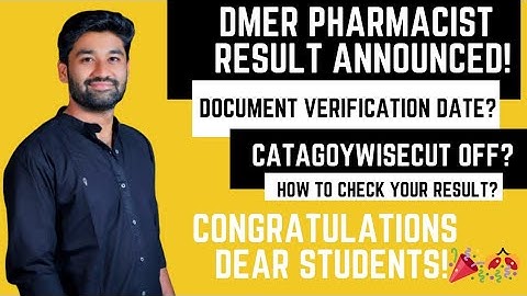 DMER FINAL RESULT DECLARED! DOCUMENT VERIFICATION DATE?CUT OFF/HOW TO CHECK YOUR RESULT?