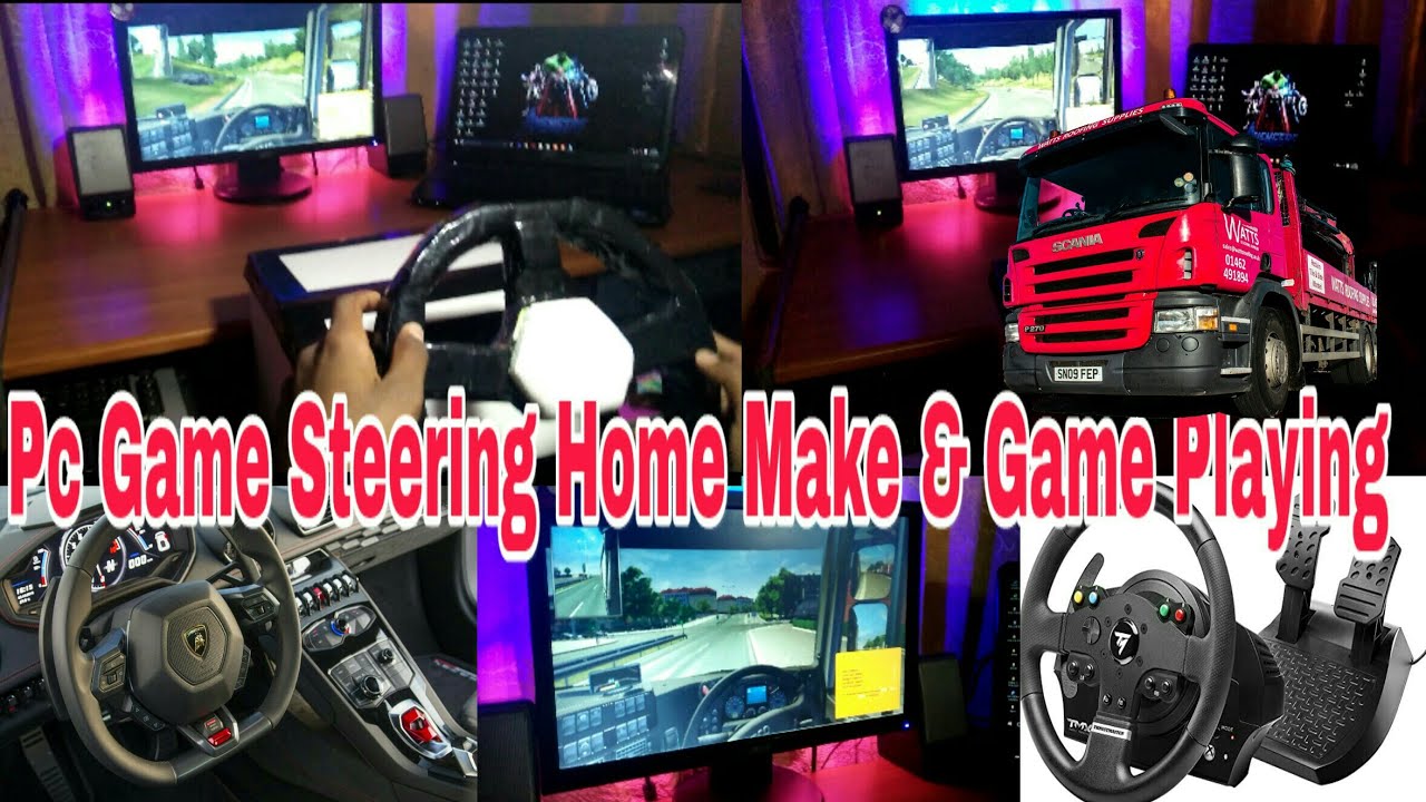 How To Make Home Made Pc Game Steering Wheel & Truck Simulator 2