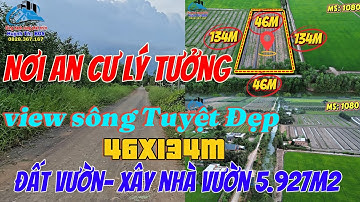 Nhà Vườn Long An | Đất Vườn Trồng Cây Ăn Trái View Sông 5.927m2 Tuyệt Đẹp Tại Long An ( Tây Ninh)
